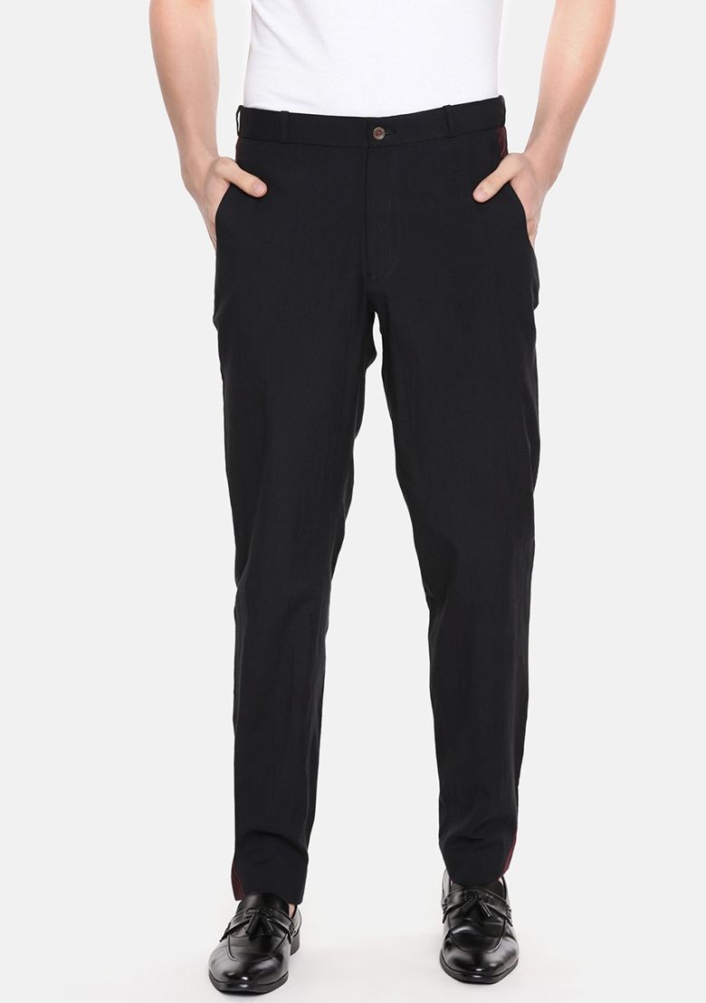 Black Cotton Pants For Men