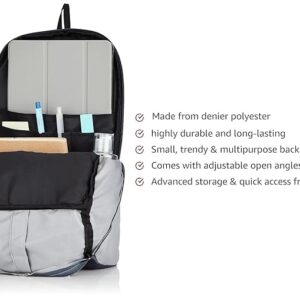 amazon basics - Mini Backpack for Outdoor Use (12 l) (Metallic Grey) - Image 2