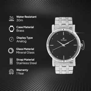 Titan Karishma Analog Black Dial Men's Watch - Image 3