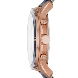 Fossil Men Leather Grant Sport Analog Blue Dial Watch - Image 3