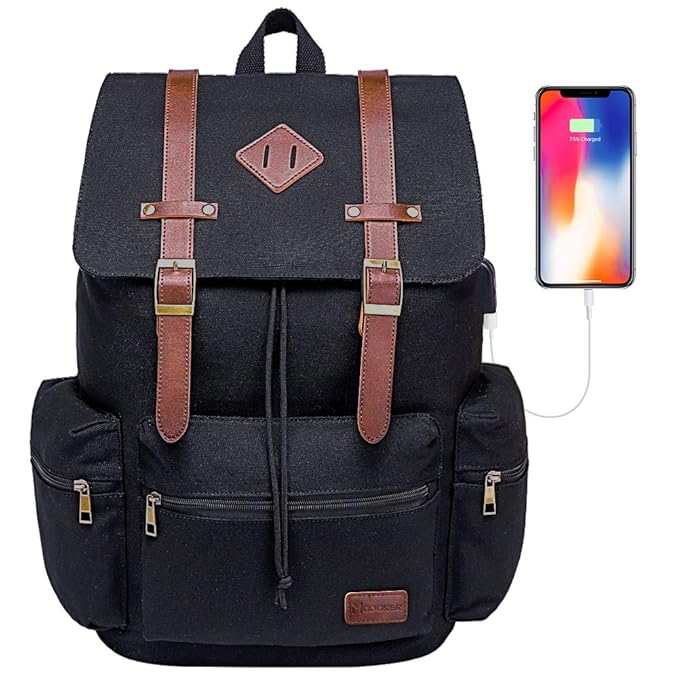 Modoker Mens Canvas Vintage Backpack for Men,Women, Travel Laptop Backpack