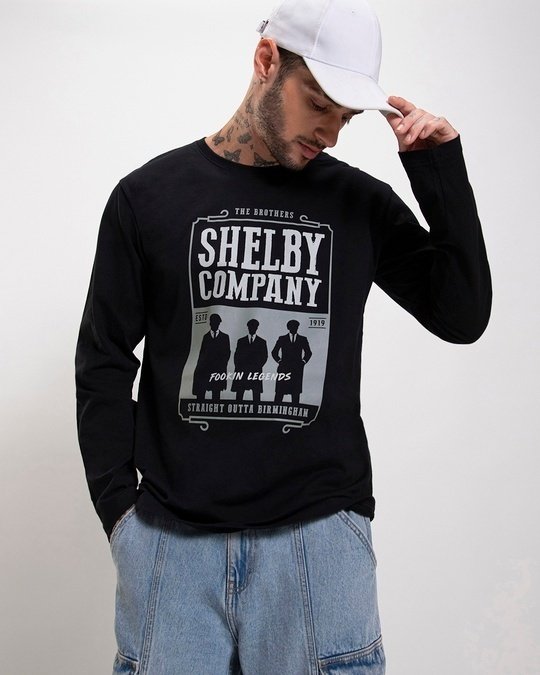 Men's Black Shelby Brother Typography T-shirt