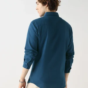 Men's Navy Blue Textured Shirt - Image 3