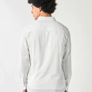 Men's White Textured Shirt - Image 3