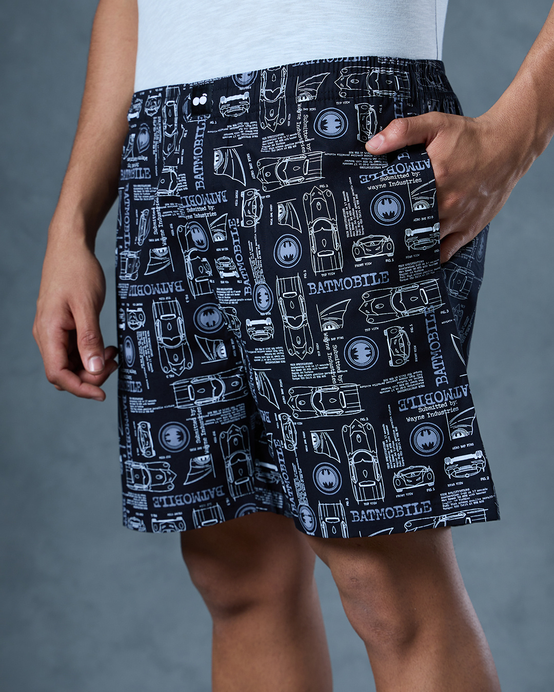 Buy Men's Black All over Printed Boxers Online in India