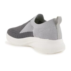 HRX by Hrithik Roshan Men Grey Colourblocked Contrast Sole Slip On Sneakers
