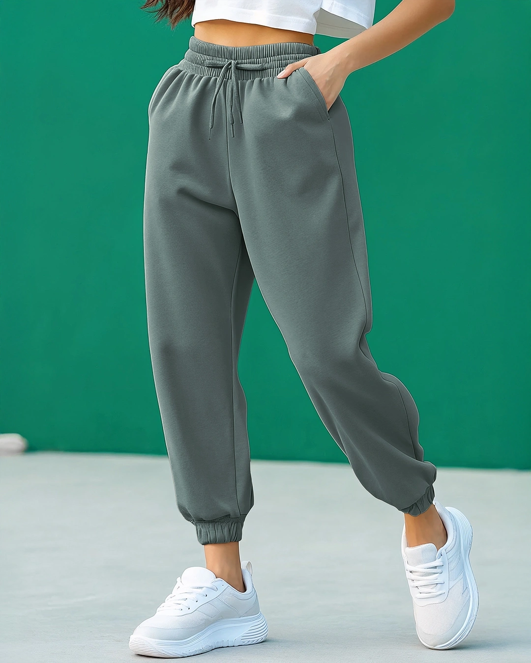 Women's Grey Oversized Joggers