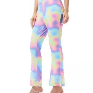 Women's Multicolor All Over Printed Flared Pants - Image 1