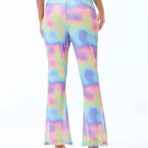 Women's Multicolor All Over Printed Flared Pants - Image 2